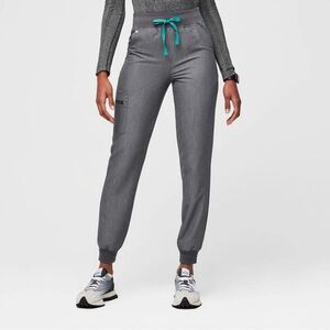 NWT Figs High Waisted Zamora Jogger Scrub Pants Petite Graphite Grey Size XS